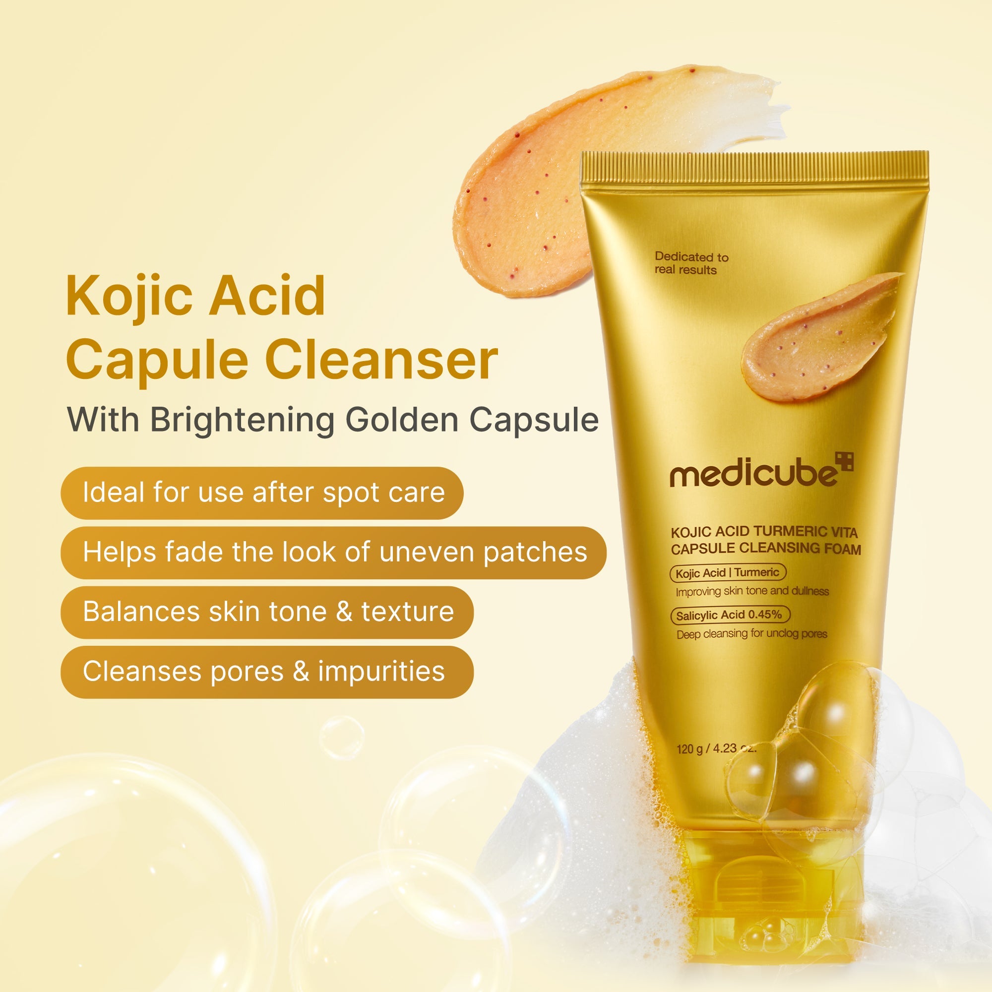 Kojic Acid Turmeric Vita Capsule Foam Cleanser